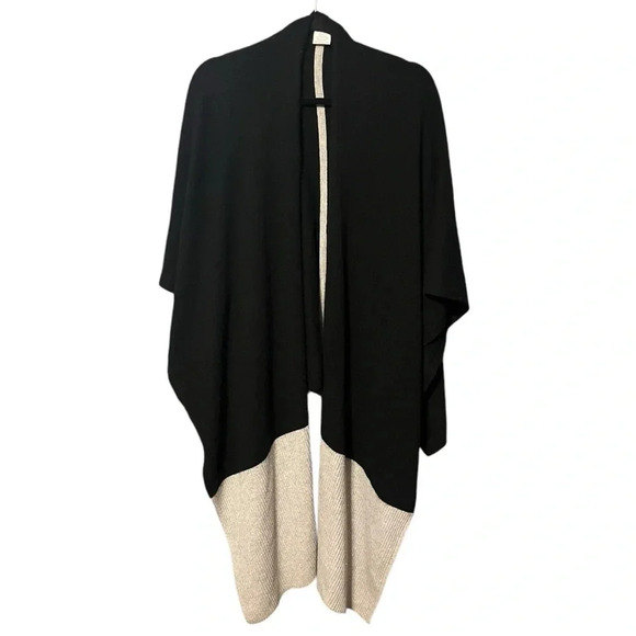 Duffy Cashmere Blend Color Block Cape - Picture 1 of 6